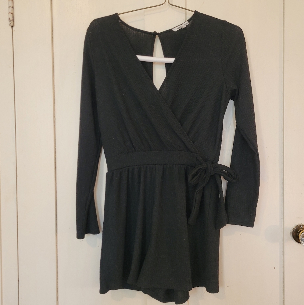 Black shorts jumpsuit